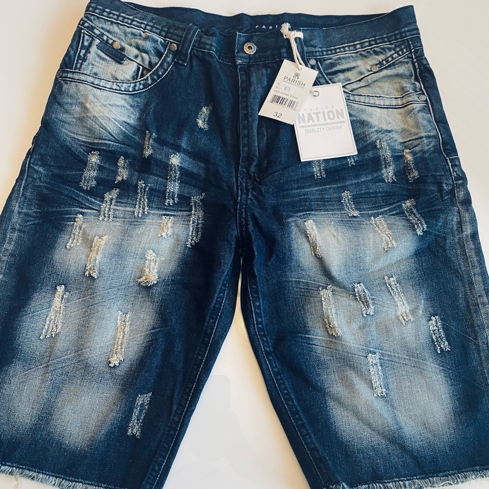 BNWT PARISH NATION DENIM SHORT MENS